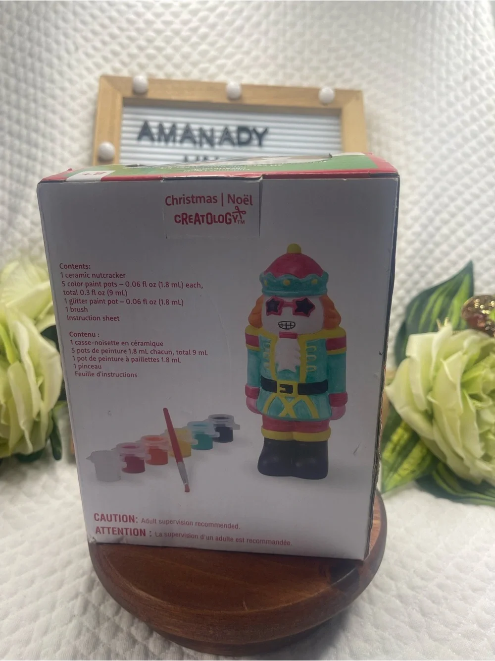 3D Ceramic Nutcracker Kit - White (Includes Paints)
